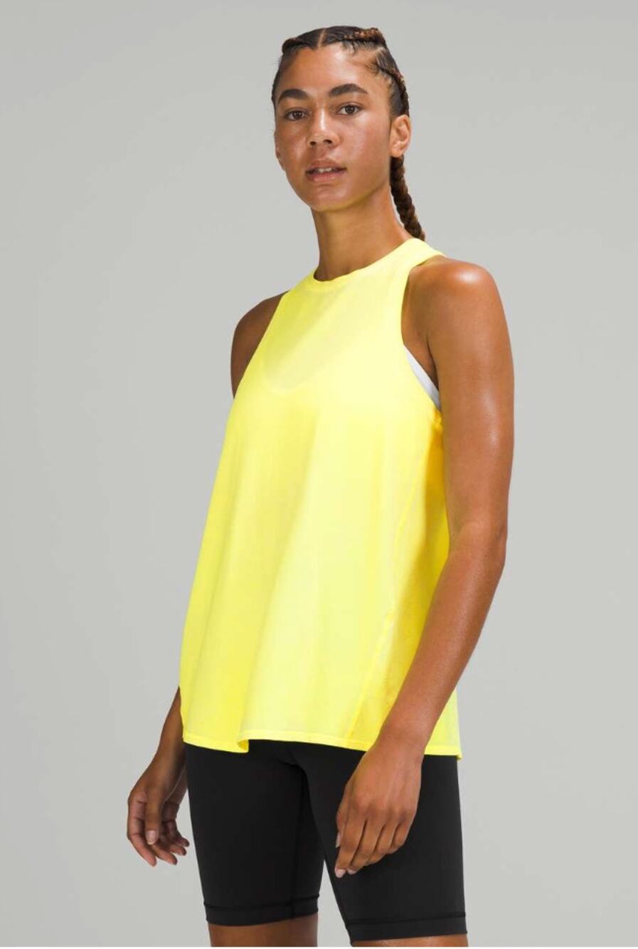 Lululemon All Tied Up Tank Top Sublimado Pigment Dye Highlight Yellow sz. 8